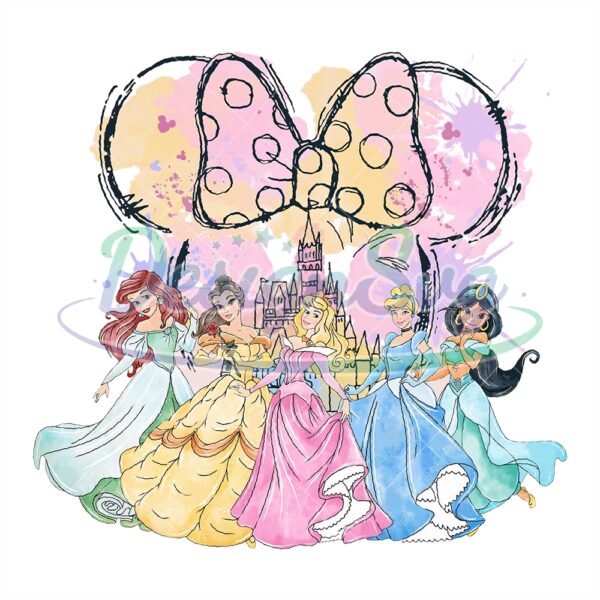 minnie-rainbow-castle-disney-princesses-png