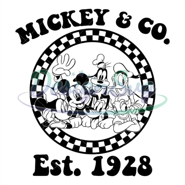checkered-mickey-and-co-est-1928-svg