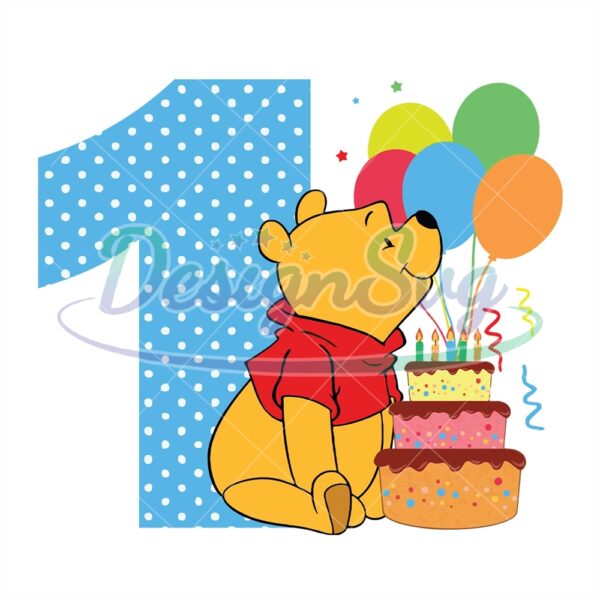 winnie-the-pooh-first-birthday-cake-png