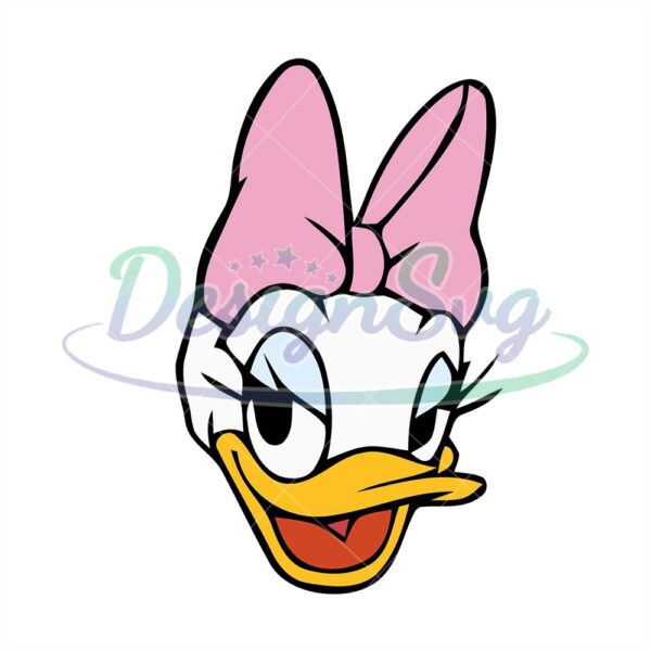 daisy-duck-smiling-face-svg