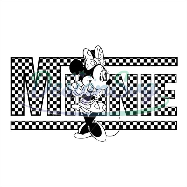 checkered-vintage-minnie-mouse-svg