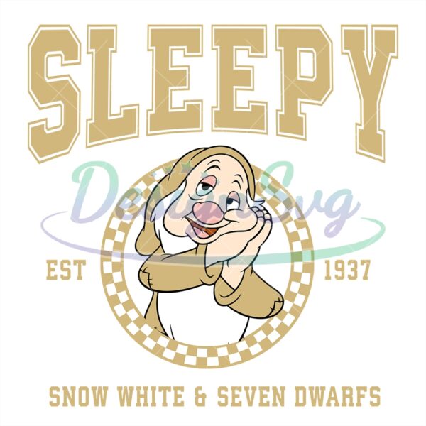 sleepy-disney-snow-white-and-7-dwarfs-est-1937-svg