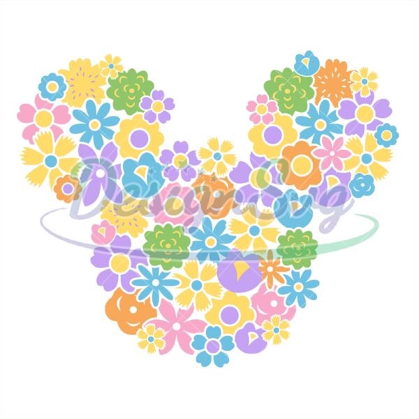 love-mickey-mouse-floral-svg