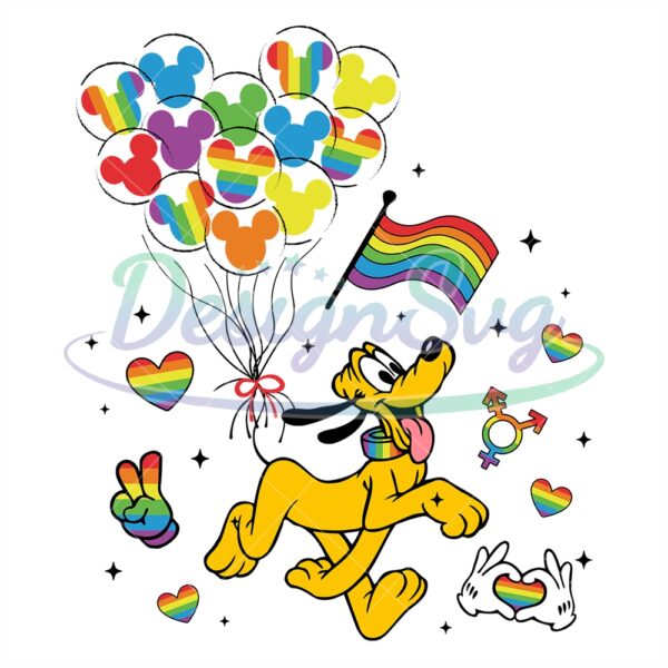 pluto-dog-lgbt-pride-balloon-disney-svg