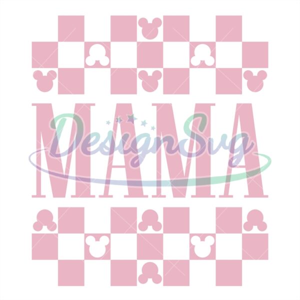 checkered-mama-mouse-disney-svg
