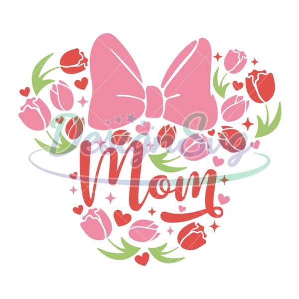 mom-floral-minnie-mouse-head-layered-svg
