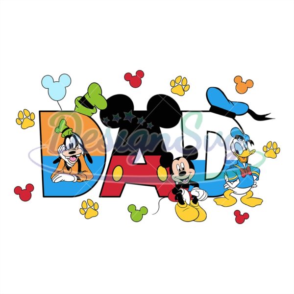 disney-dad-mickey-mouse-and-donald-duck-svg