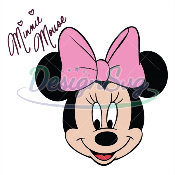 smiling-face-disney-girl-minnie-mouse-signature-svg