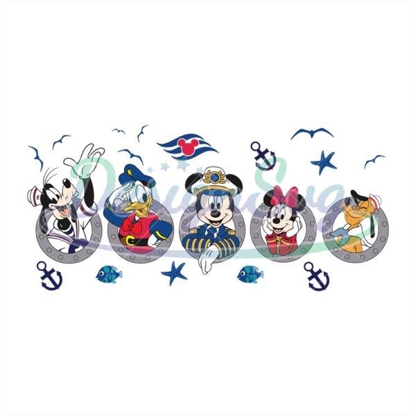 mickey-captain-and-friends-disney-cruise-line-svg