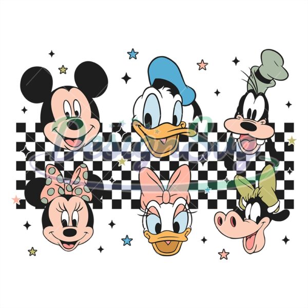 disney-mickey-and-friends-checkered-svg