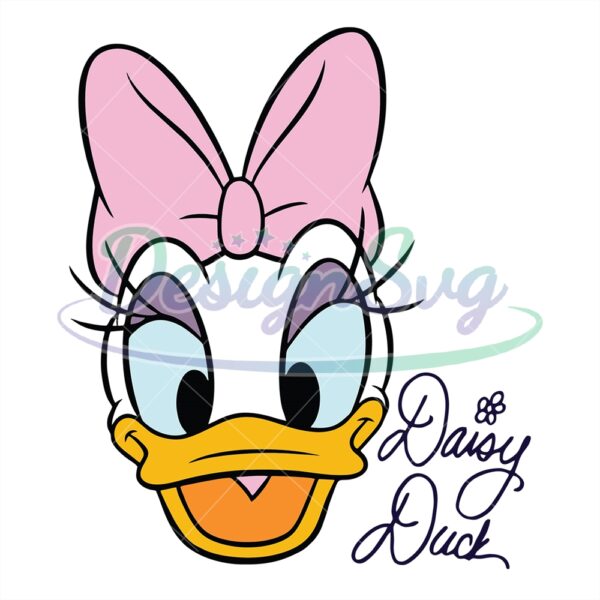 smiling-face-disney-daisy-duck-signature-svg