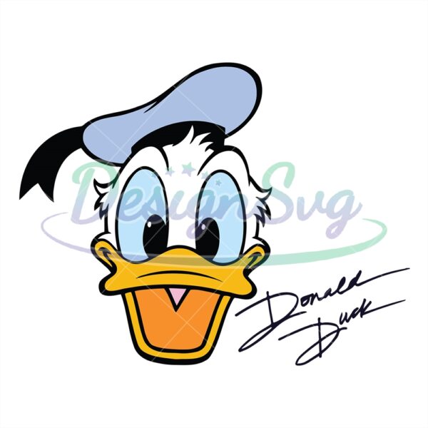 smiling-face-disney-donald-duck-signature-svg