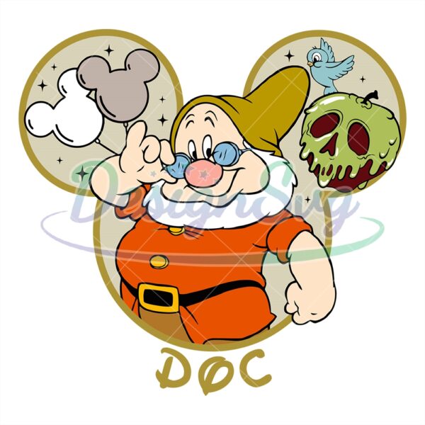 doc-the-7-dwarfs-mickey-mouse-head-svg