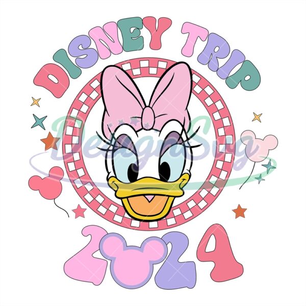disney-2024-trip-checkered-daisy-duck-face-svg