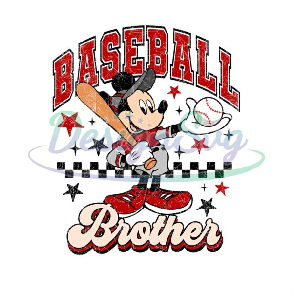 Disney Mickey Mouse Baseball Brother PNG