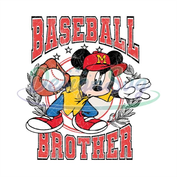 Mickey Mouse Baseball Player Brother PNG