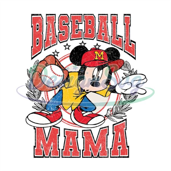Baseball Mama Disney Mickey Mouse Player PNG