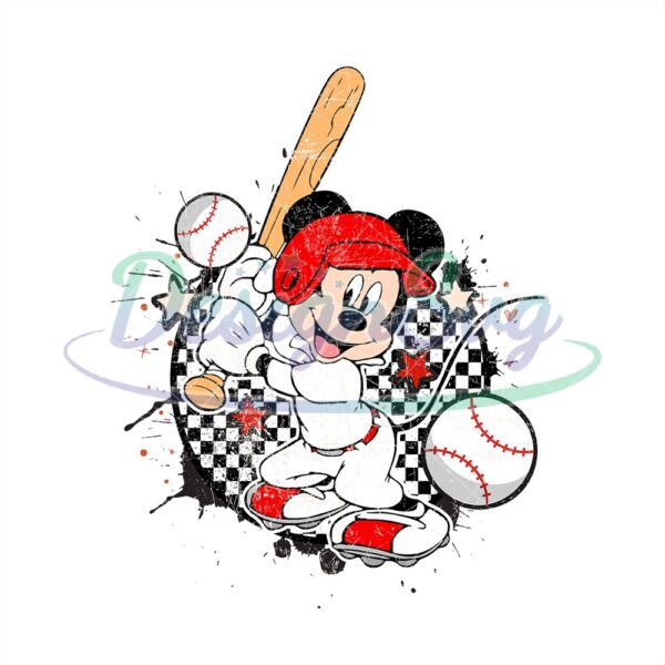 Disney Mickey Mouse Baseball Player Sport PNG