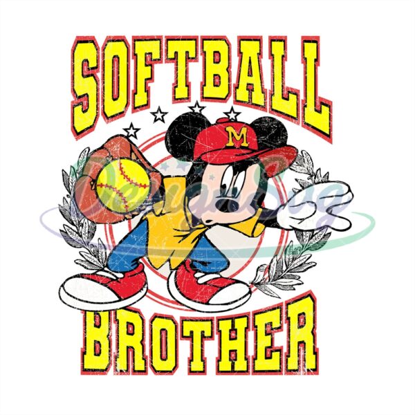 Softball Brother Disney Mickey Mouse Sport PNG