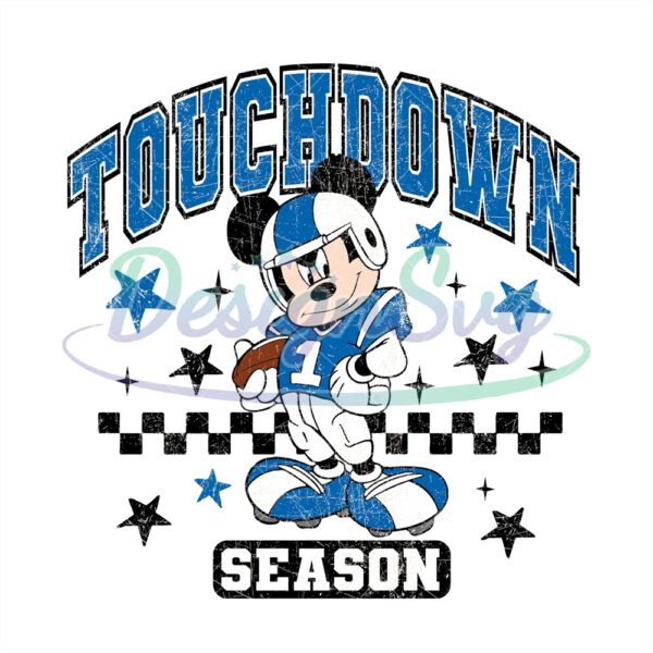 Mickey Mouse Football Touch Down Season PNG