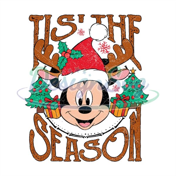tis-the-season-mickey-moose-santa-hat-christmas-png
