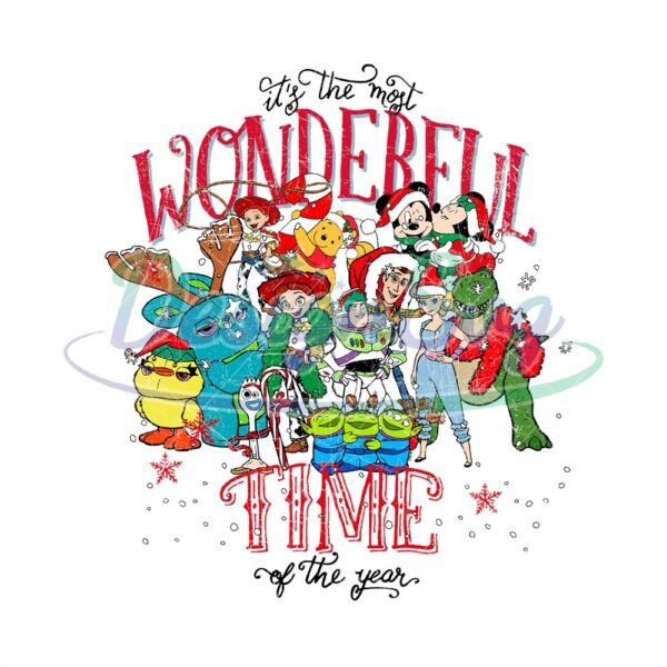its-the-most-wonderful-time-of-the-year-disney-characters-christmas-png