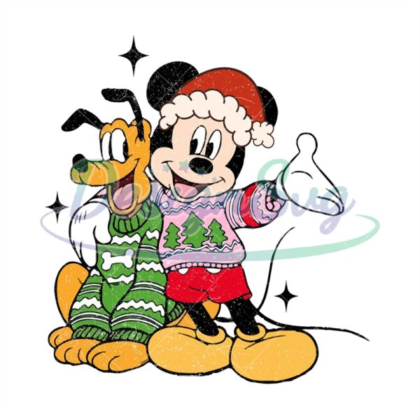 disney-mickey-mouse-pluto-dog-christmas-day-png