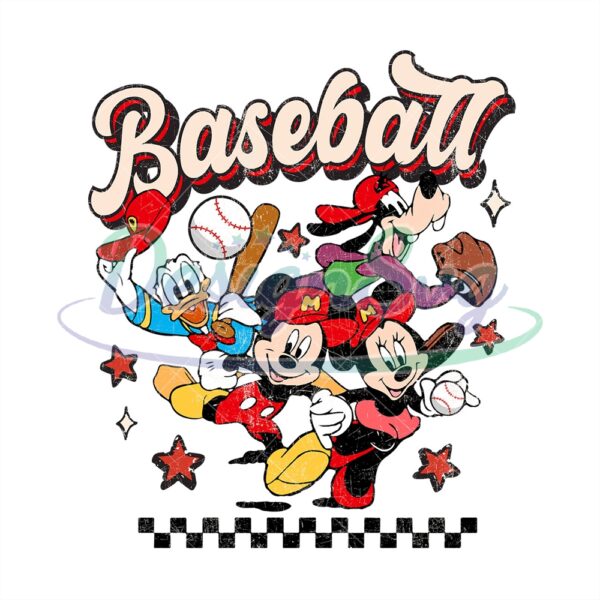 Disney Mickey Mouse Friends Baseball PNG
