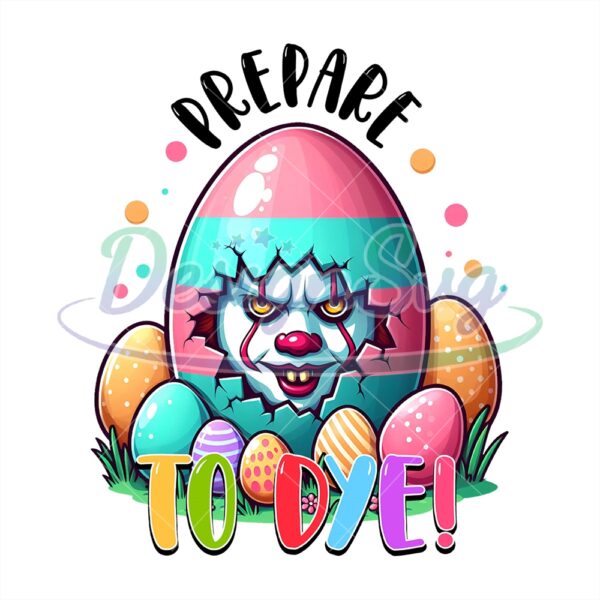 Prepare To Dye Clown Bunny Egg Png
