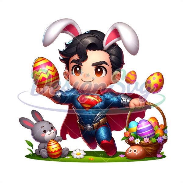 Superman Bunny Happy Easter Day Png