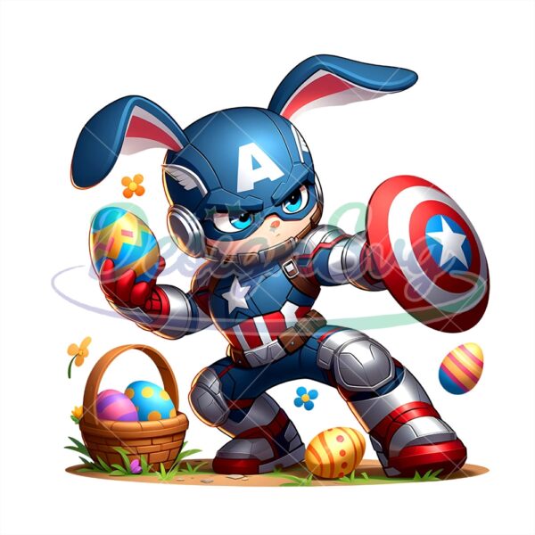 Captain America Bunny Easter Day Png