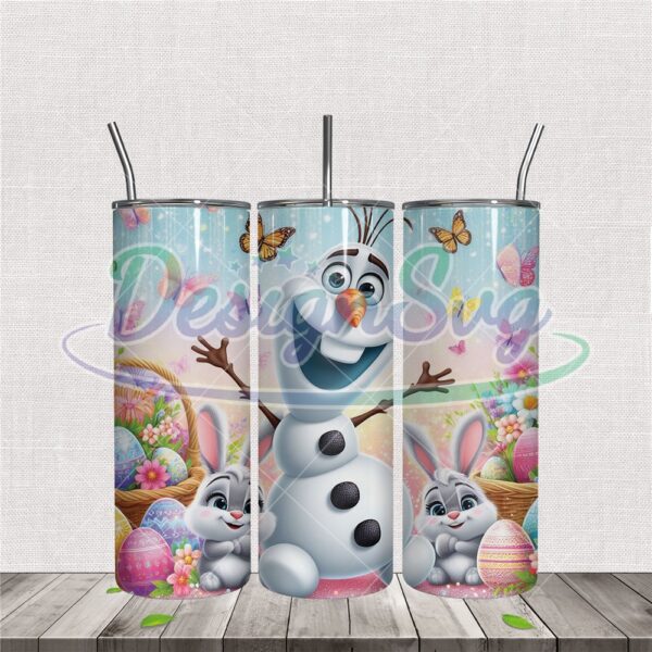olaf-frozen-happy-easter-skinny-tumbler-wrap-png
