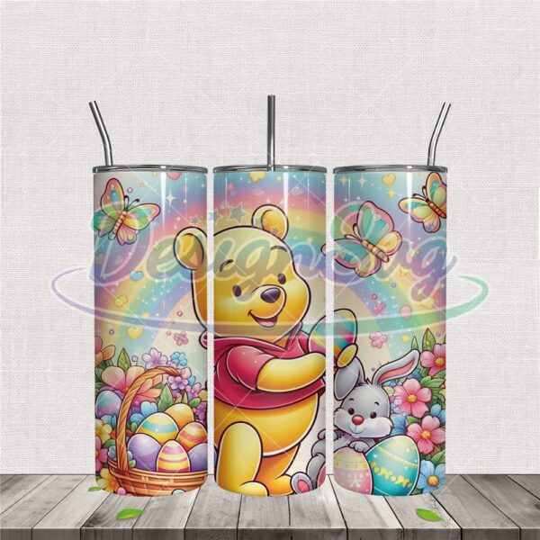 winnie-the-pooh-easter-rainbow-tumbler-wrap-png