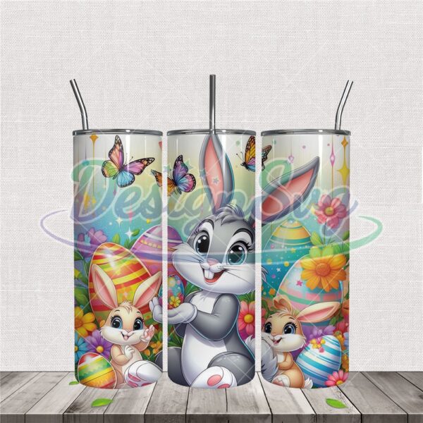 bunny-rabbit-happy-easter-eggs-tumbler-wrap-png