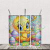 chibi-tweety-bird-happy-easter-eggs-tumbler-wrap-png