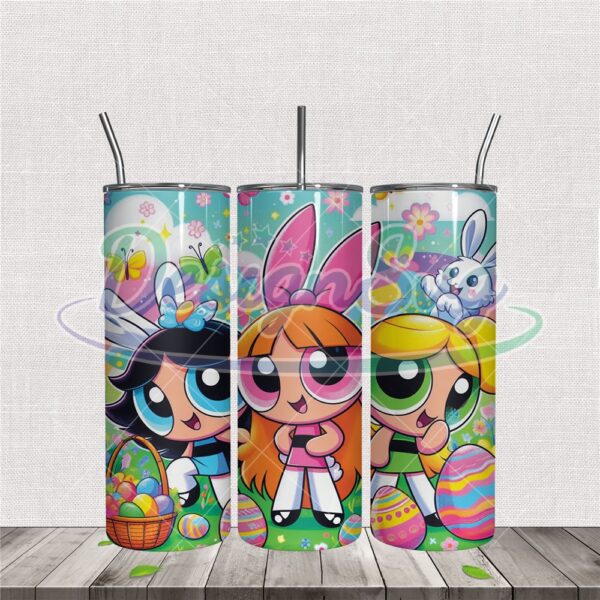 the-powerpuff-girls-happy-easter-tumbler-wrap-png
