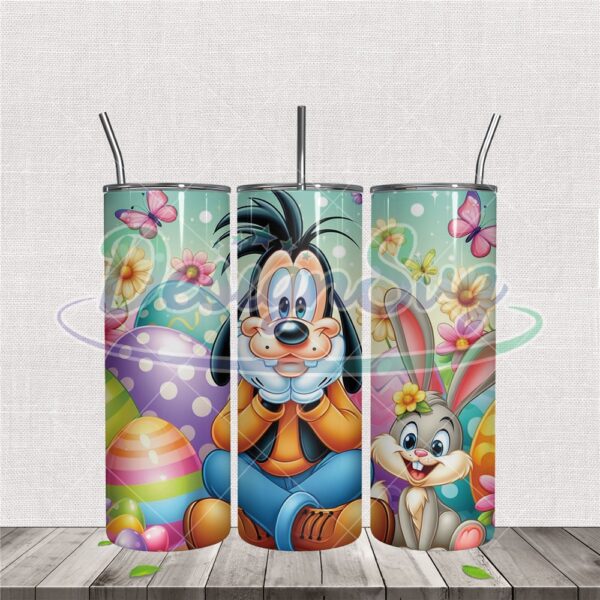 goofy-and-bunny-easter-day-tumbler-wrap-png