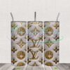 white-gold-luxury-lv-skinny-tumbler-png