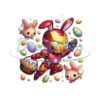 Chibi Bunny Ironman Happy Easter Eggs PNG