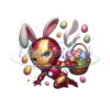 Chibi Ironman Bunny Easter Eggs Basket PNG