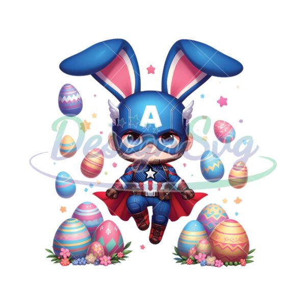 Captain America Bunny Happy Easter PNG