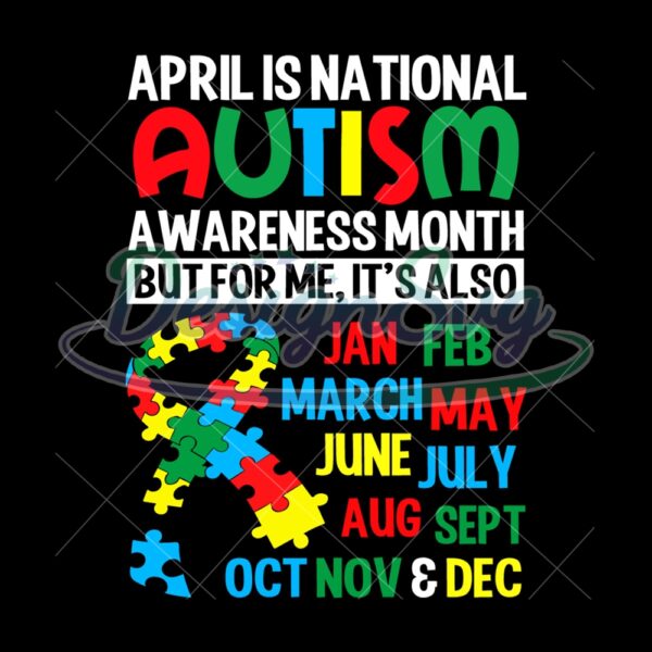 April Is National Autism Awareness PNG
