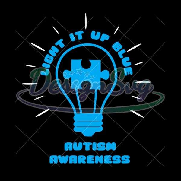 Light Puzzle Autism Up Blue Bulb PNG