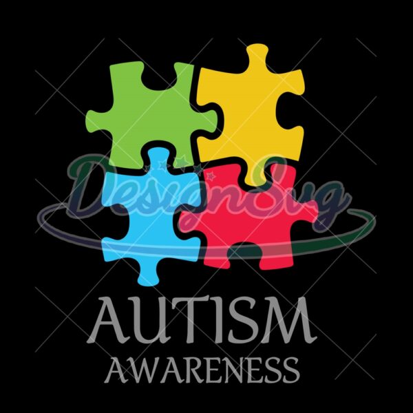 Colorful Autism Day With Puzzle Fit PNG