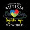Autism Light Up My World Design PNG