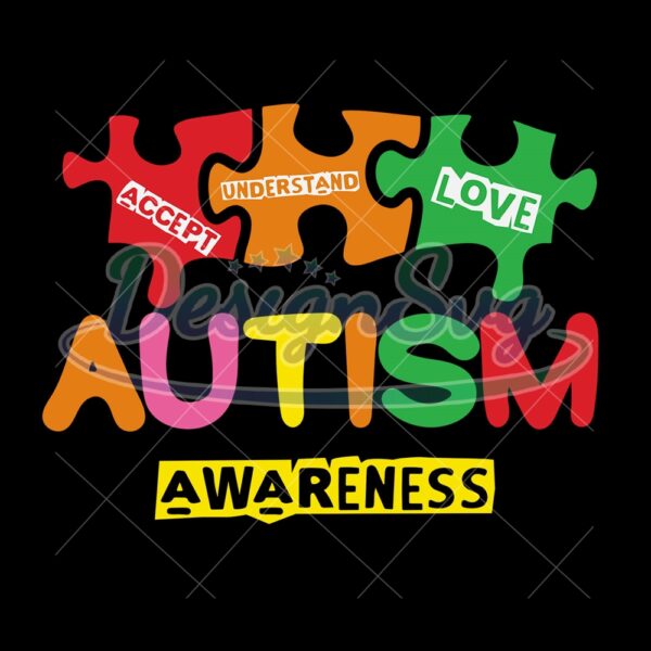 Autism Awareness Accept Understand PNG