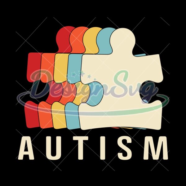 Autism Awareness Color Puzzle Piece PNG