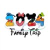 Disney Mickey Mouse Friends Family Trip 2024 PNG