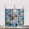 3d-floral-queen-elsa-20oz-skinny-tumbler-wrap-png