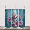 disney-3d-olaf-with-flower-skinny-tumbler-wrap-png